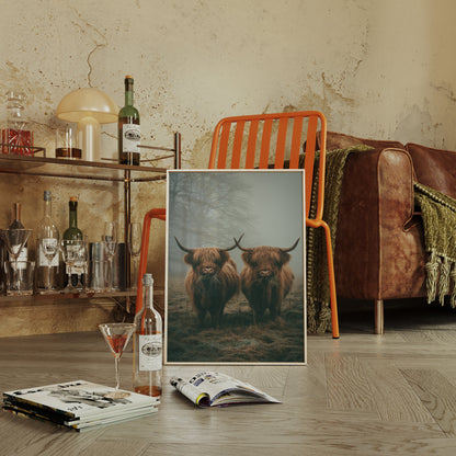 Gentle Giants Beneath Misty Skies