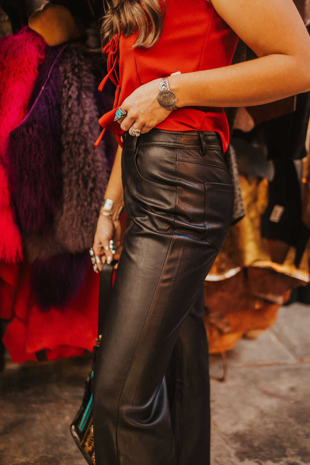 The Lyla Leather Pant