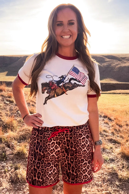 CHEETAH CHIC LONG SHORTS