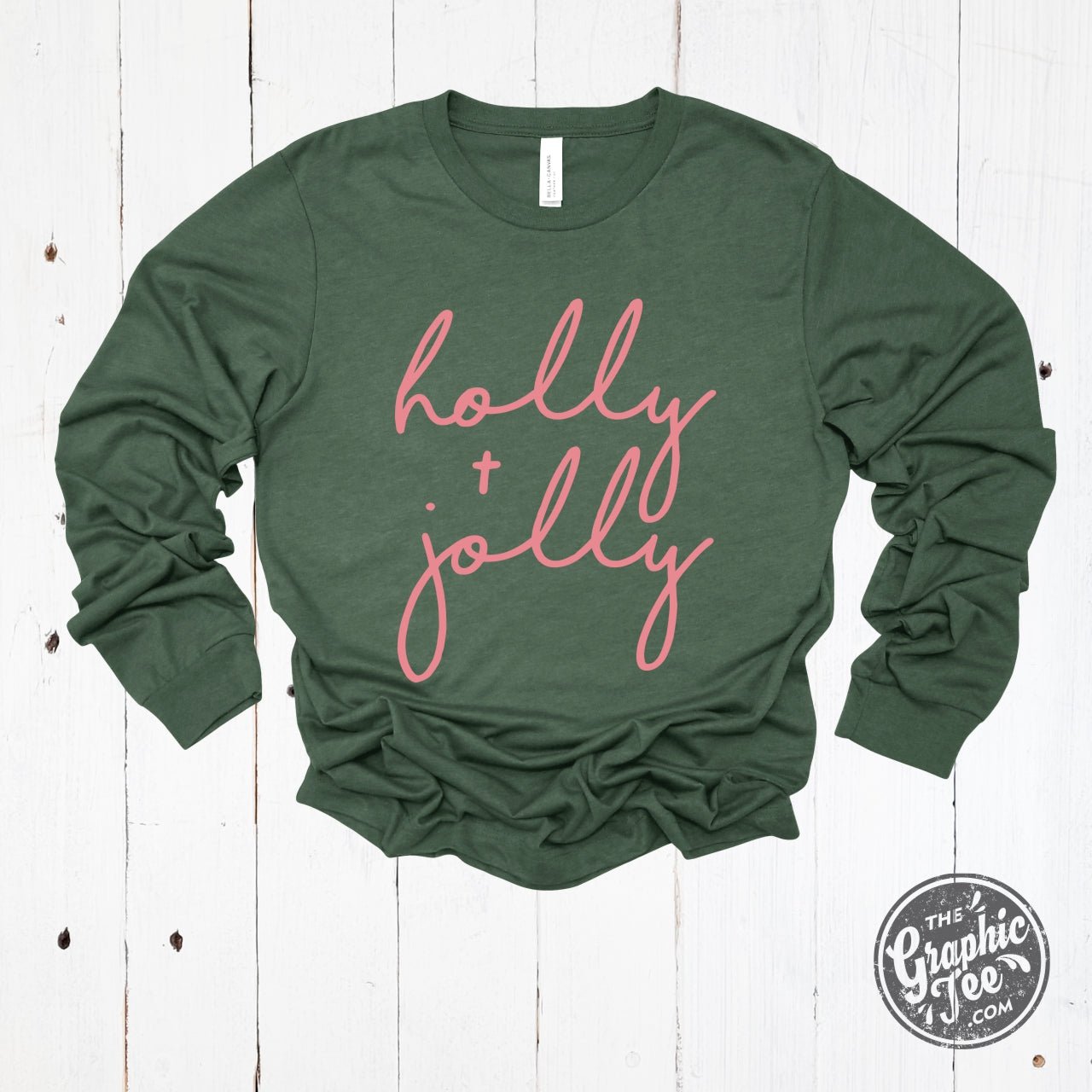 Holly + Jolly Heather Forest Long Sleeve Tee