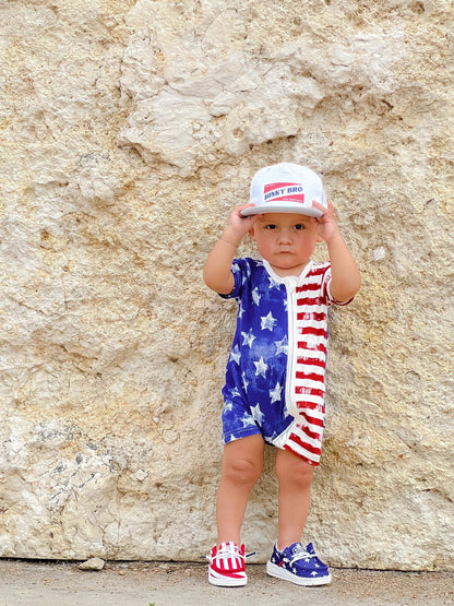 Patriotic Bamboo Shortie Romper