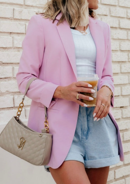 The Nessa Classic Blazer in Pink