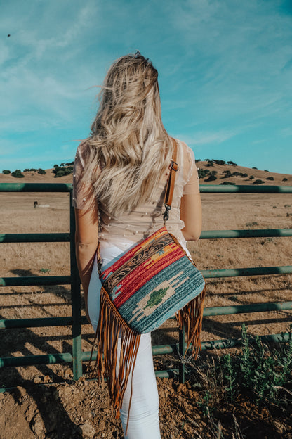 Nayleah Tribal Fringe Crossbody Purse