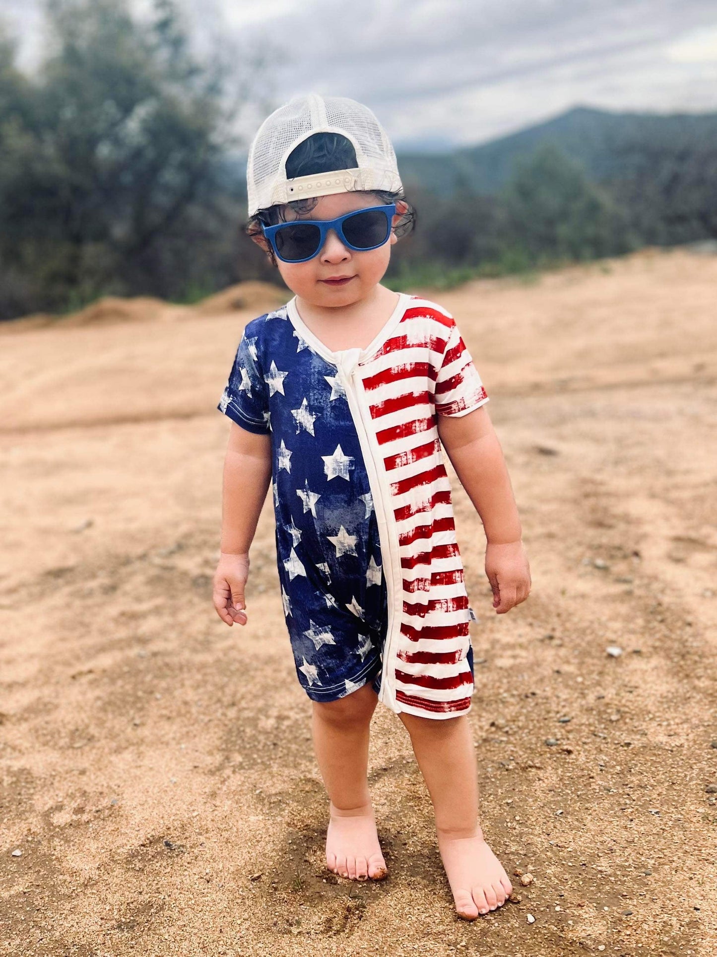 Patriotic Bamboo Shortie Romper