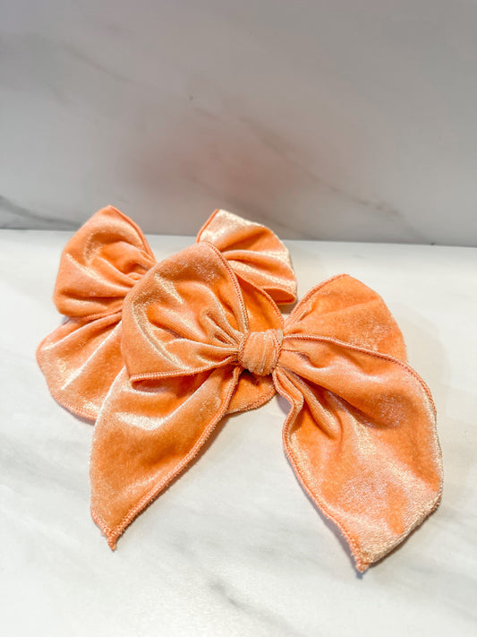 Peach Big Bow