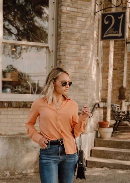 The Shea Staple Top in Mango