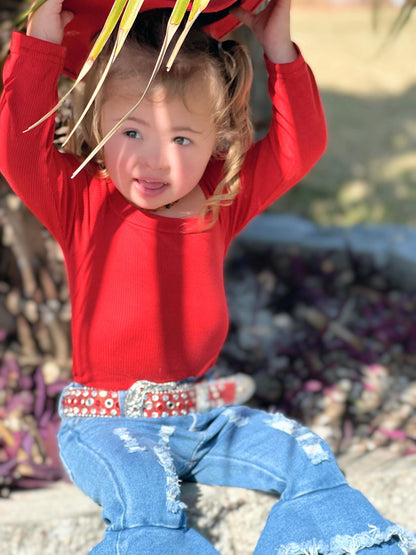 Firecracker Red Glitter Belt