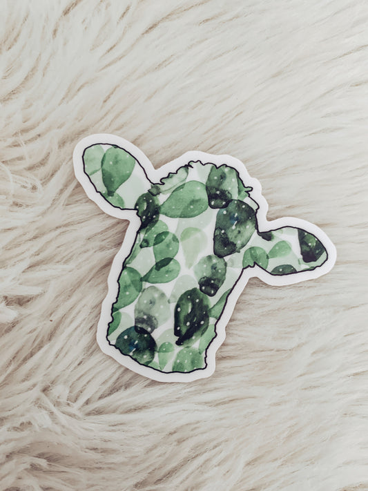 Cactus Cow Sticker