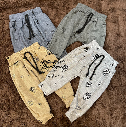 Distressed Joggers (4 colors) FINAL SALE