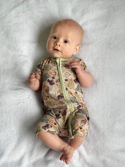 Camping Bamboo Shortie Romper (FINAL SALE)