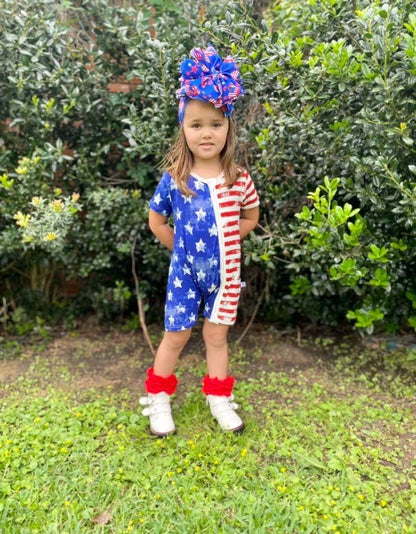 Patriotic Bamboo Shortie Romper