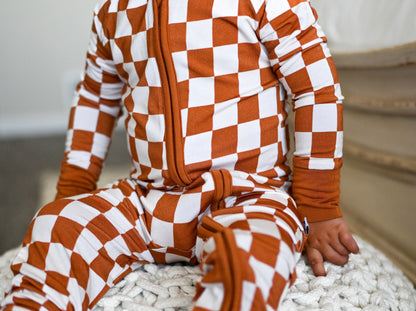 COPPER CHECKERS DREAM ROMPER