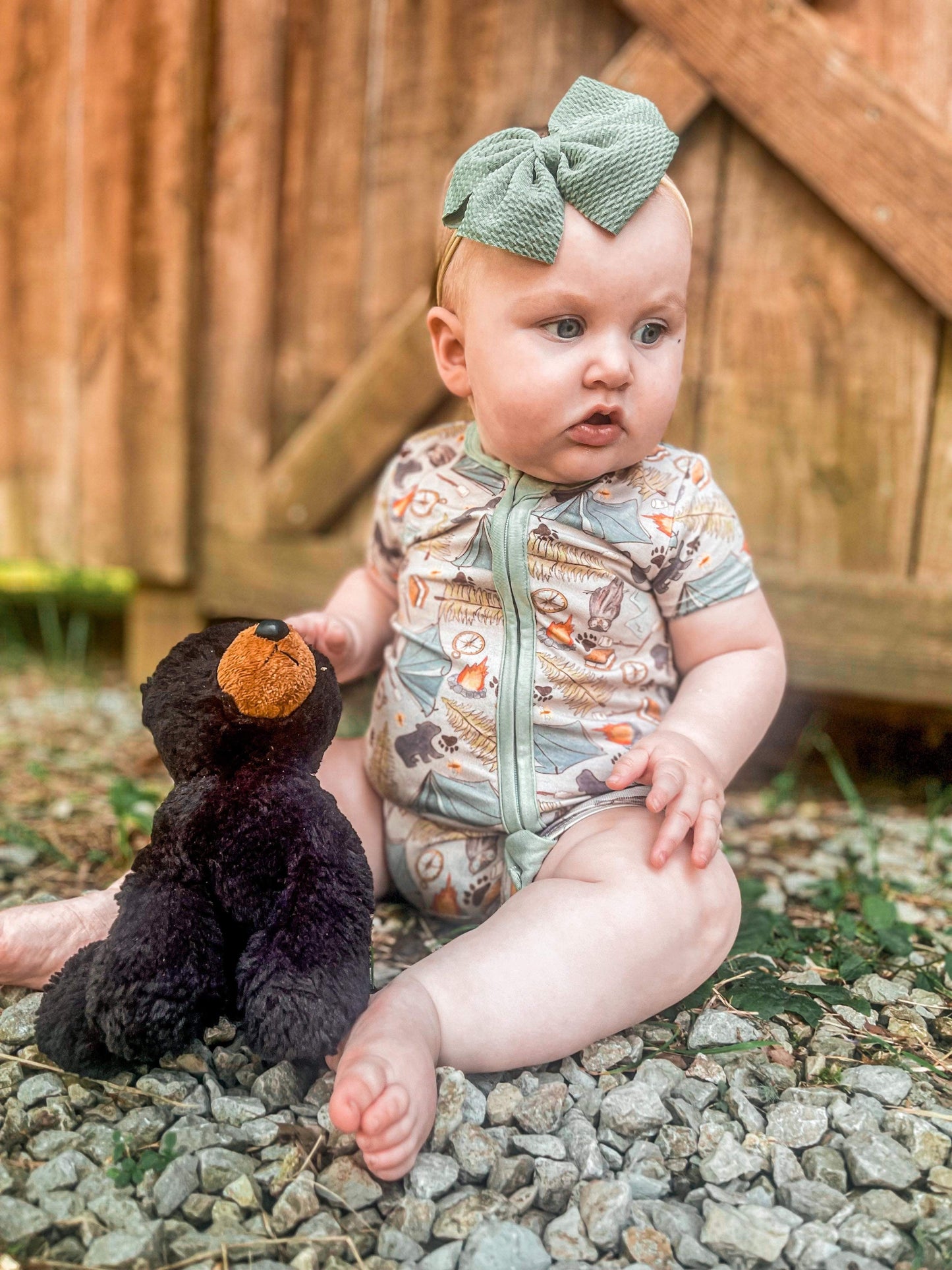 Camping Bamboo Shortie Romper (FINAL SALE)