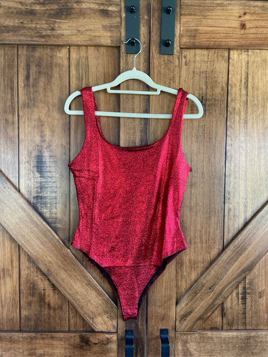 Metallic Red Bodysuit