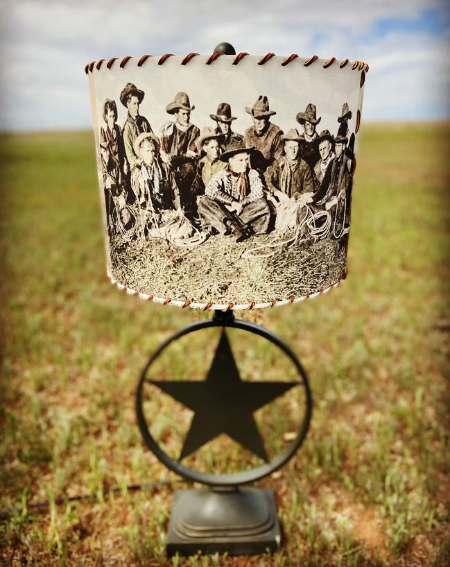 101 Ranch Cowboys and Cowgirls Lampshade Large 14 inch