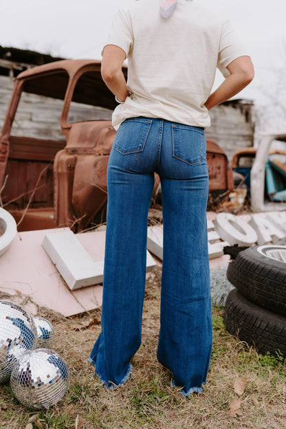 The Loretta Flares in Medium Wash