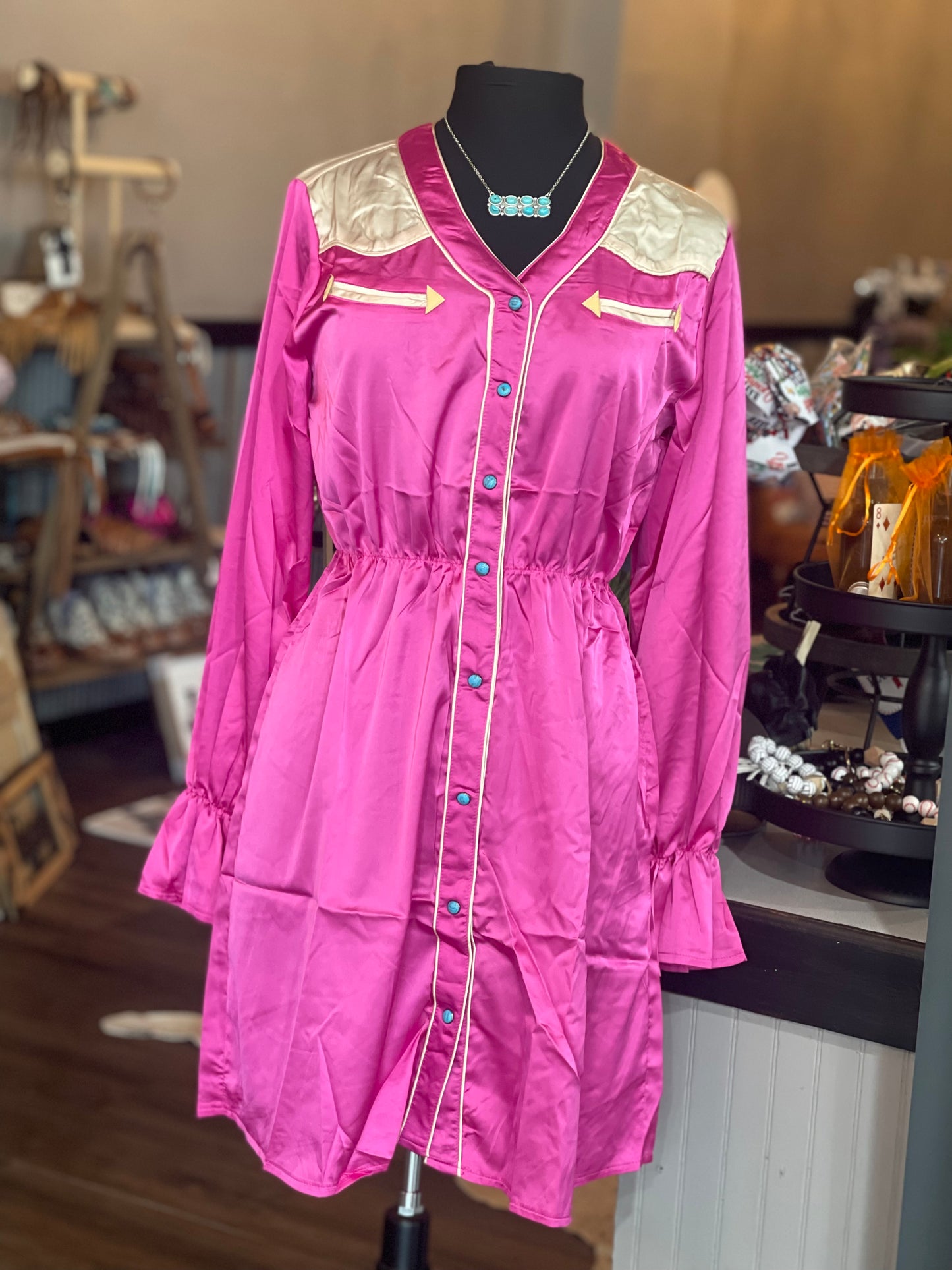 Western Barbie Dress- pink