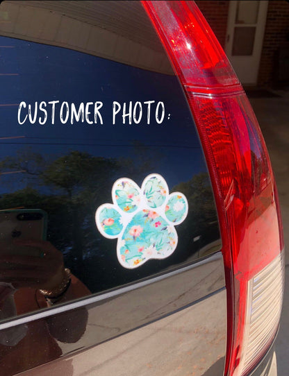 Floral Paw Sticker