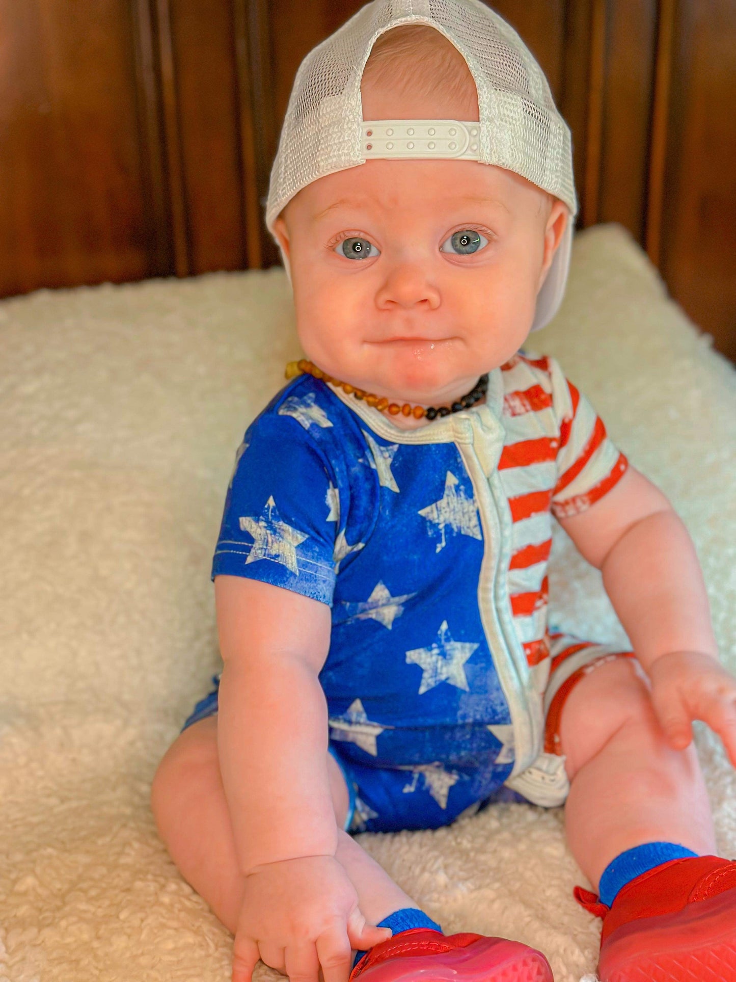 Patriotic Bamboo Shortie Romper