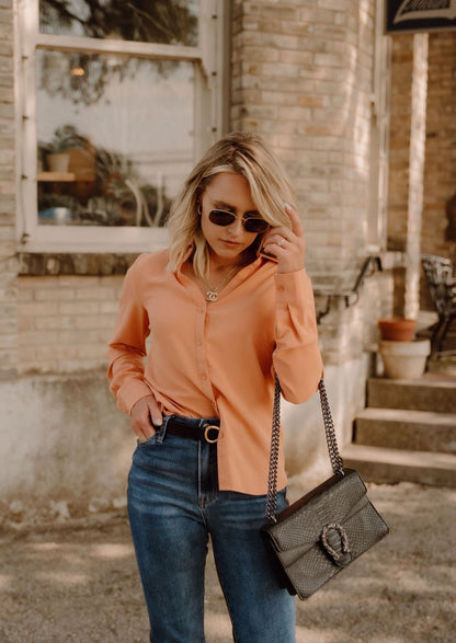 The Shea Staple Top in Mango