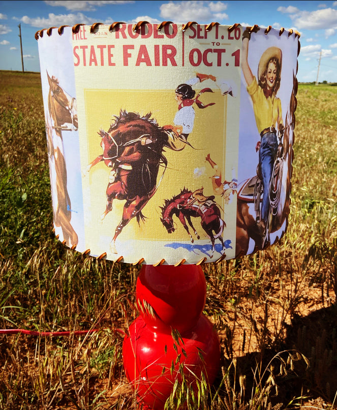 Vintage Cowgirl Lampshade