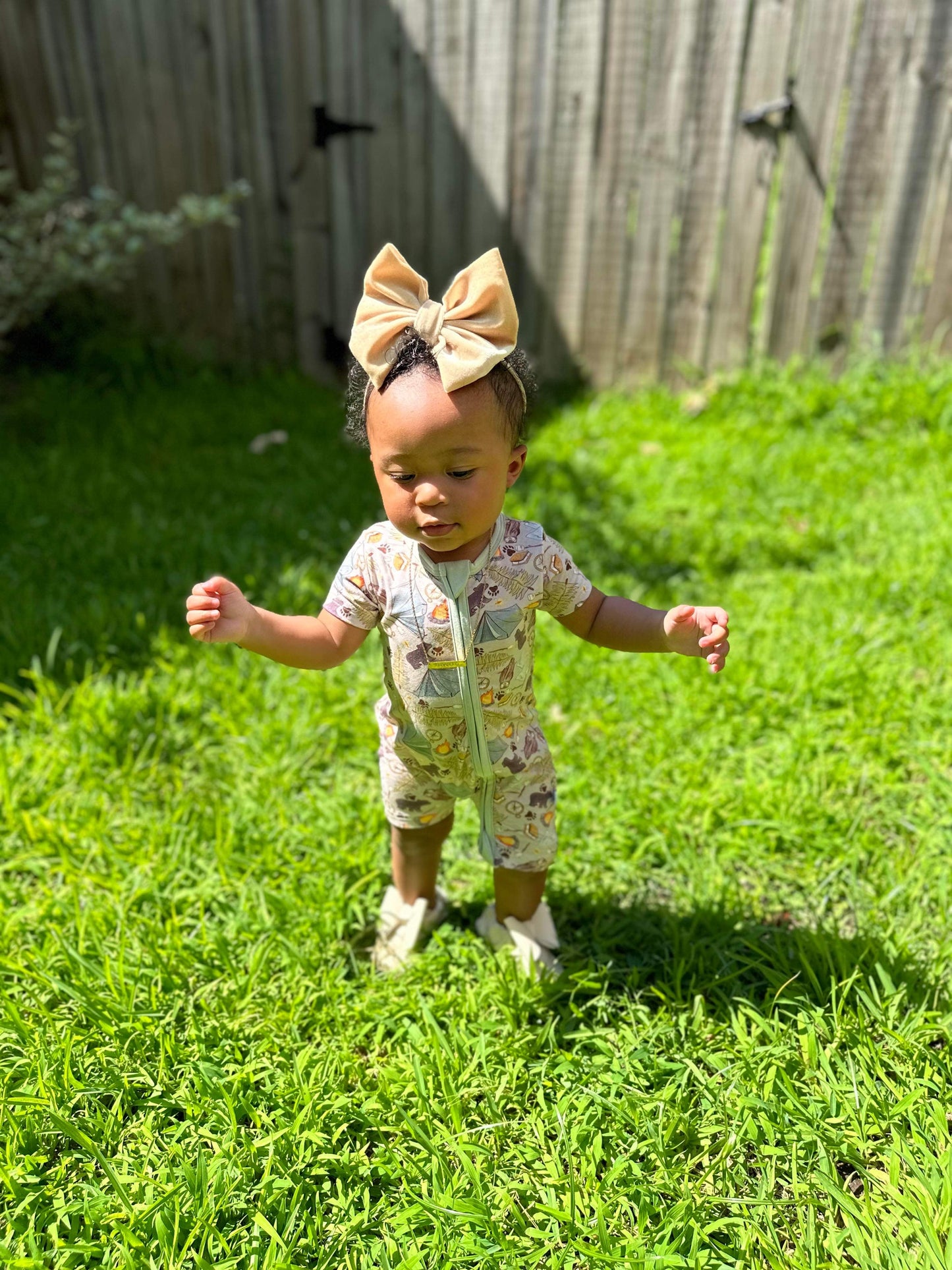 Camping Bamboo Shortie Romper (FINAL SALE)