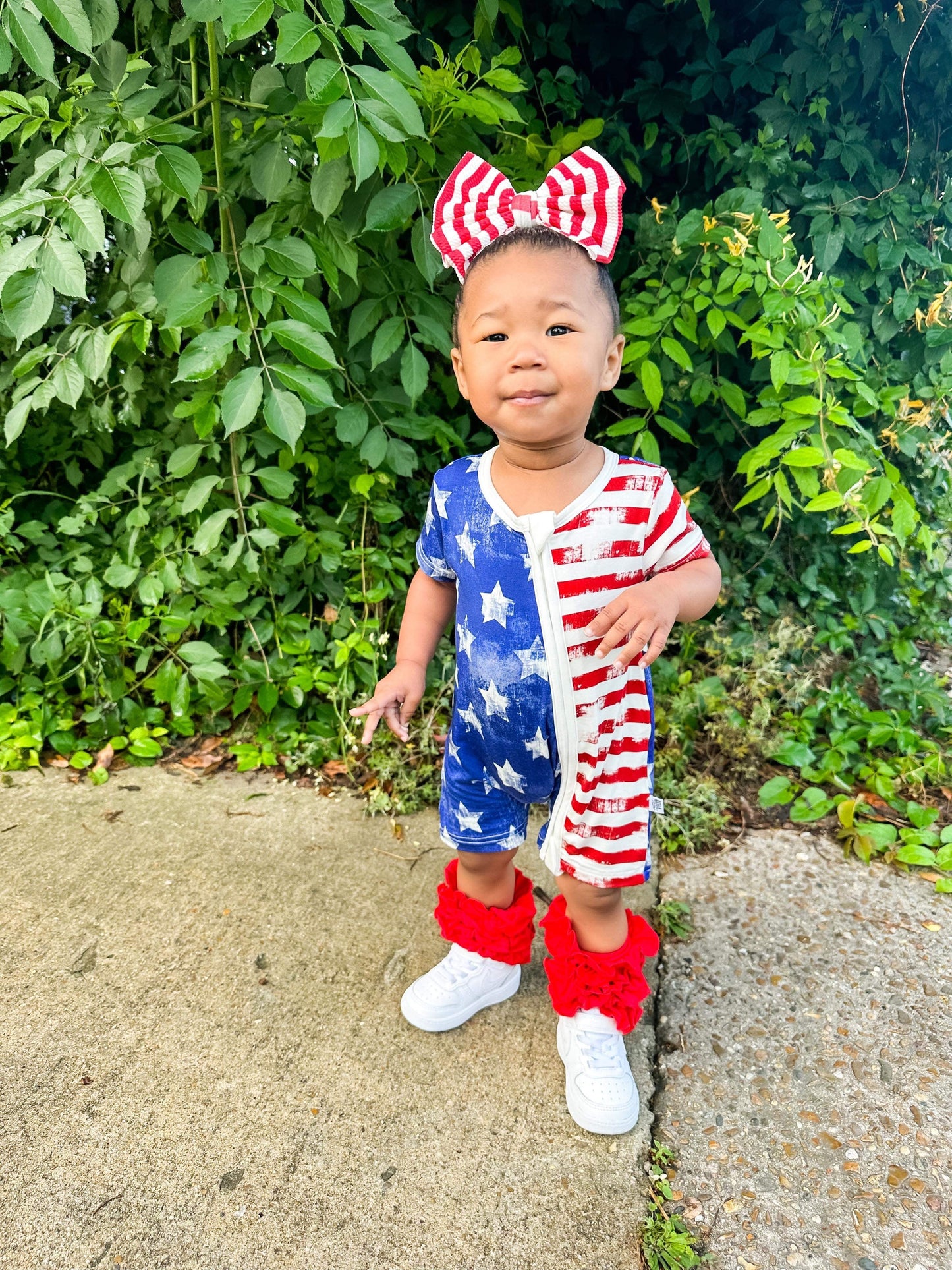 Patriotic Bamboo Shortie Romper