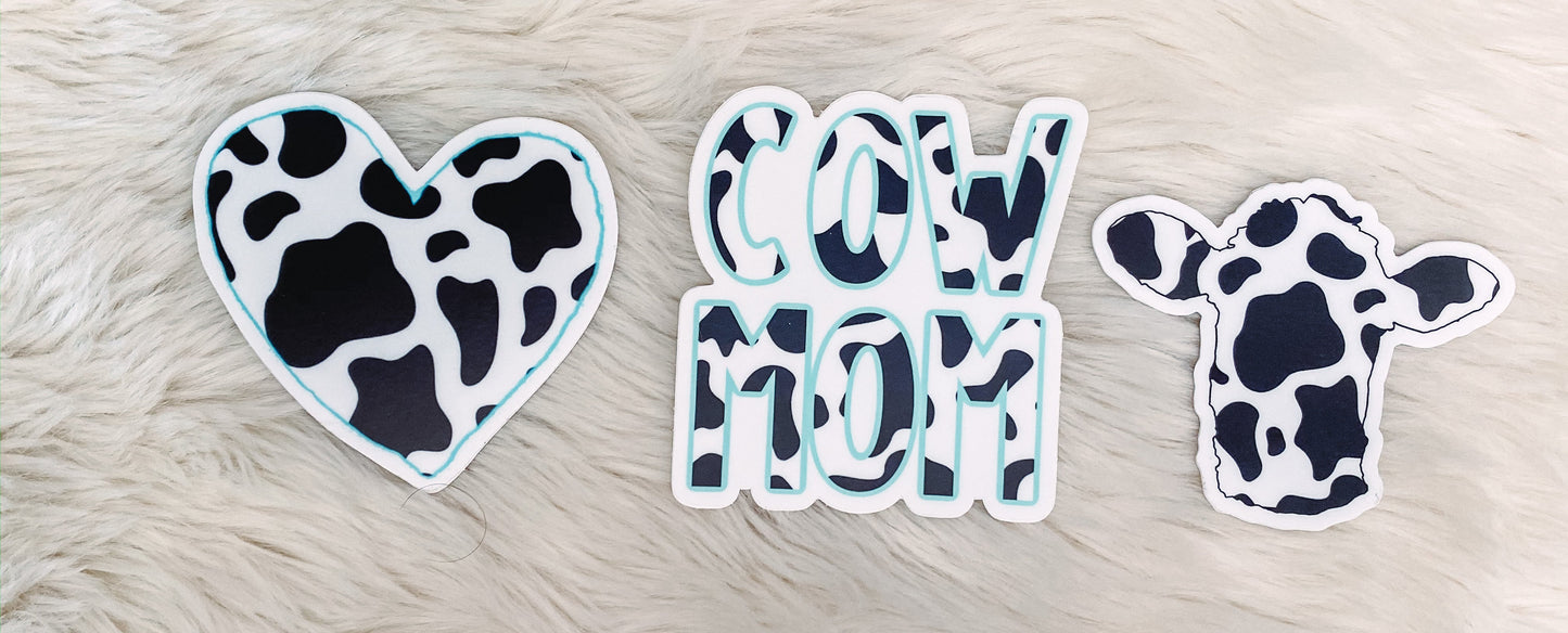 Cow Print Head - Sticker