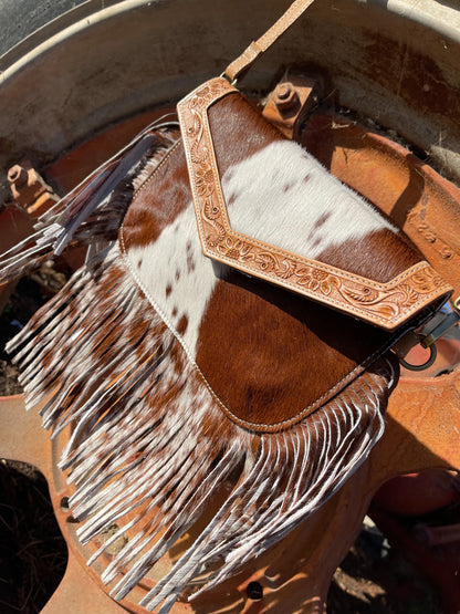 Dallas Fringe Cowhide Purse