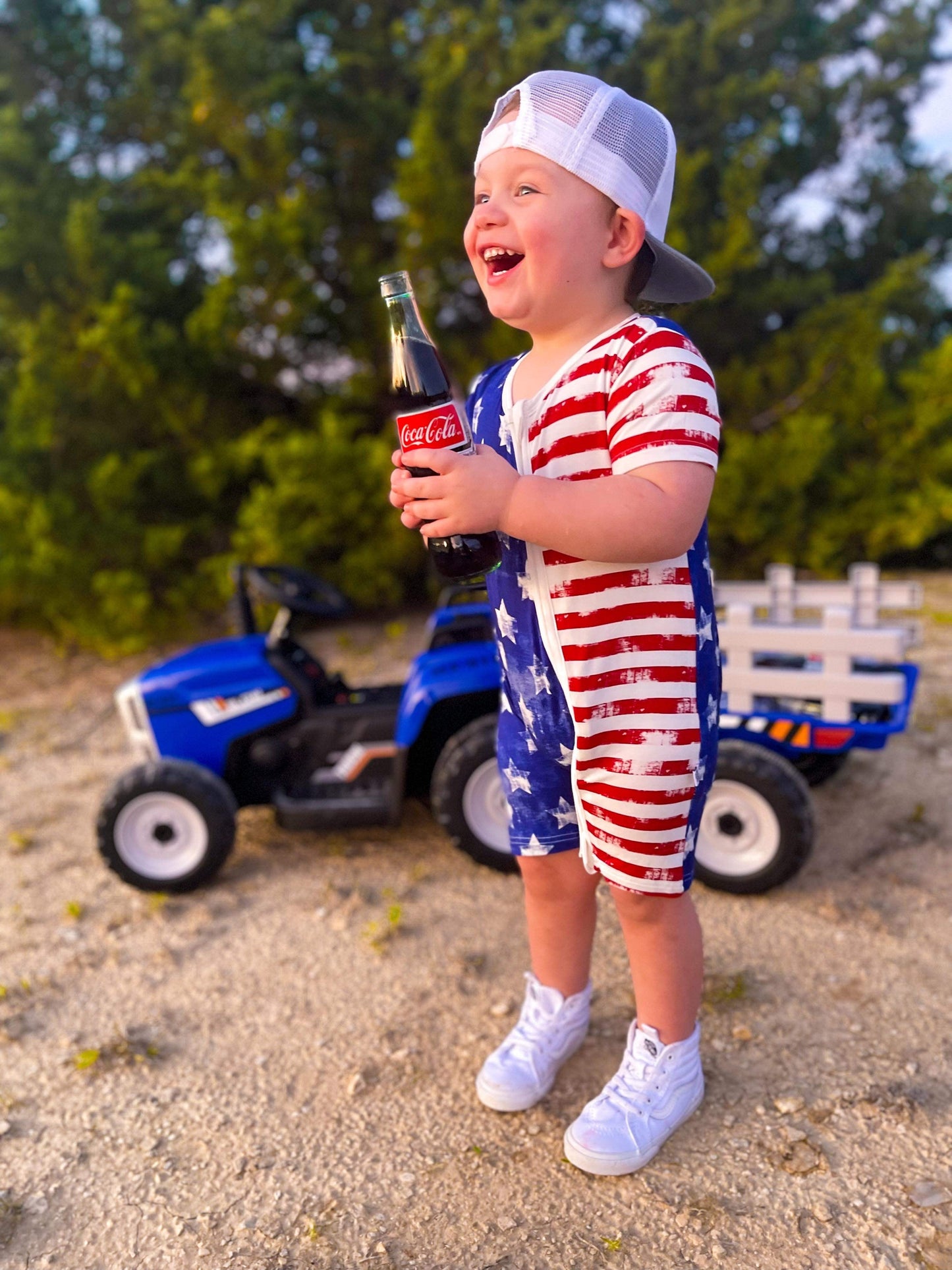 Patriotic Bamboo Shortie Romper