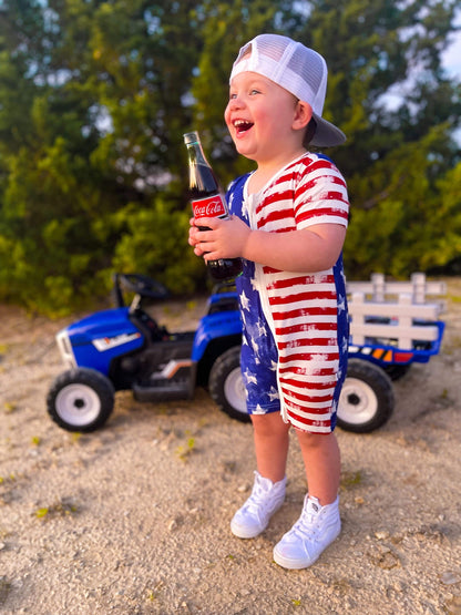 Patriotic Bamboo Shortie Romper