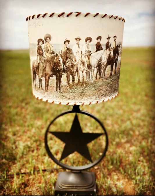 101 Ranch Cowboys and Cowgirls Lampshade Small 8 inch
