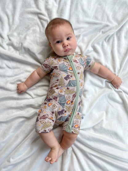 Camping Bamboo Shortie Romper (FINAL SALE)