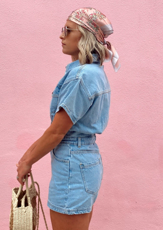 The Dimitri Denim Romper