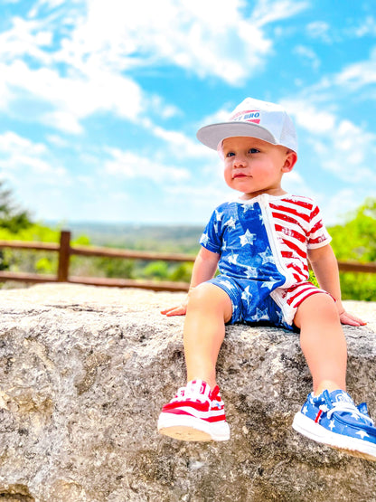 Patriotic Bamboo Shortie Romper