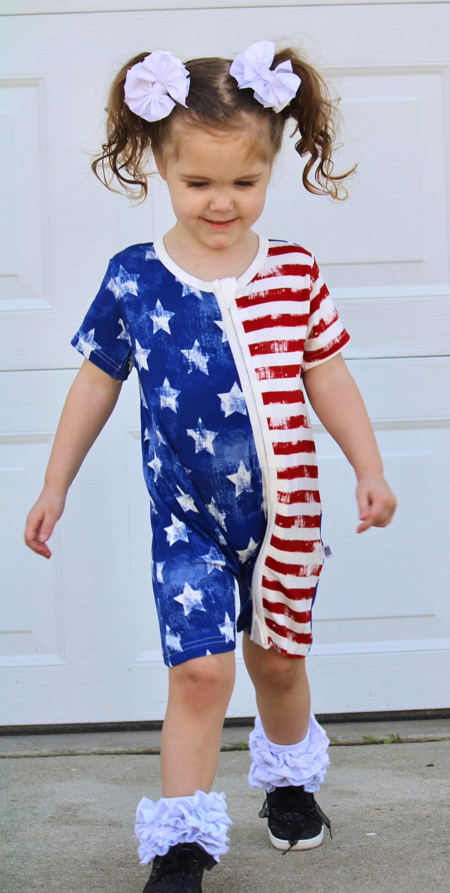 Patriotic Bamboo Shortie Romper