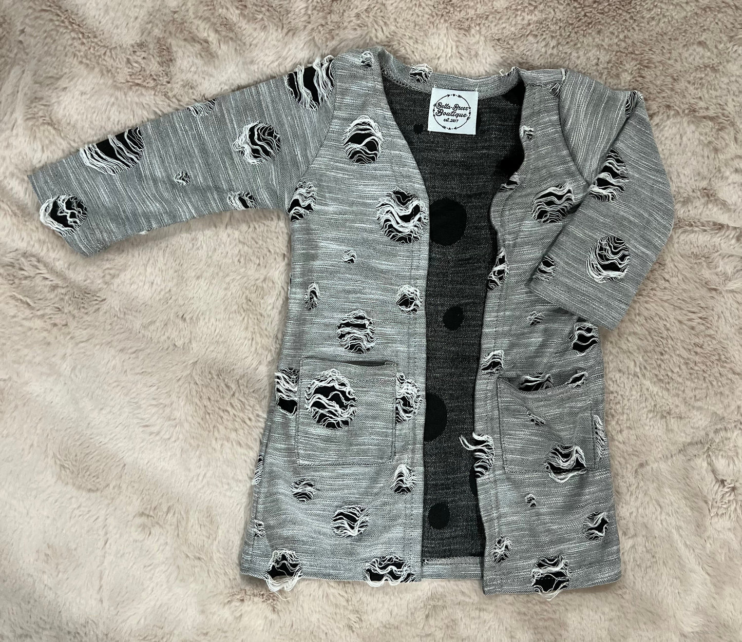 Kids Distressed Cardigans (4 colors) (FINAL SALE)