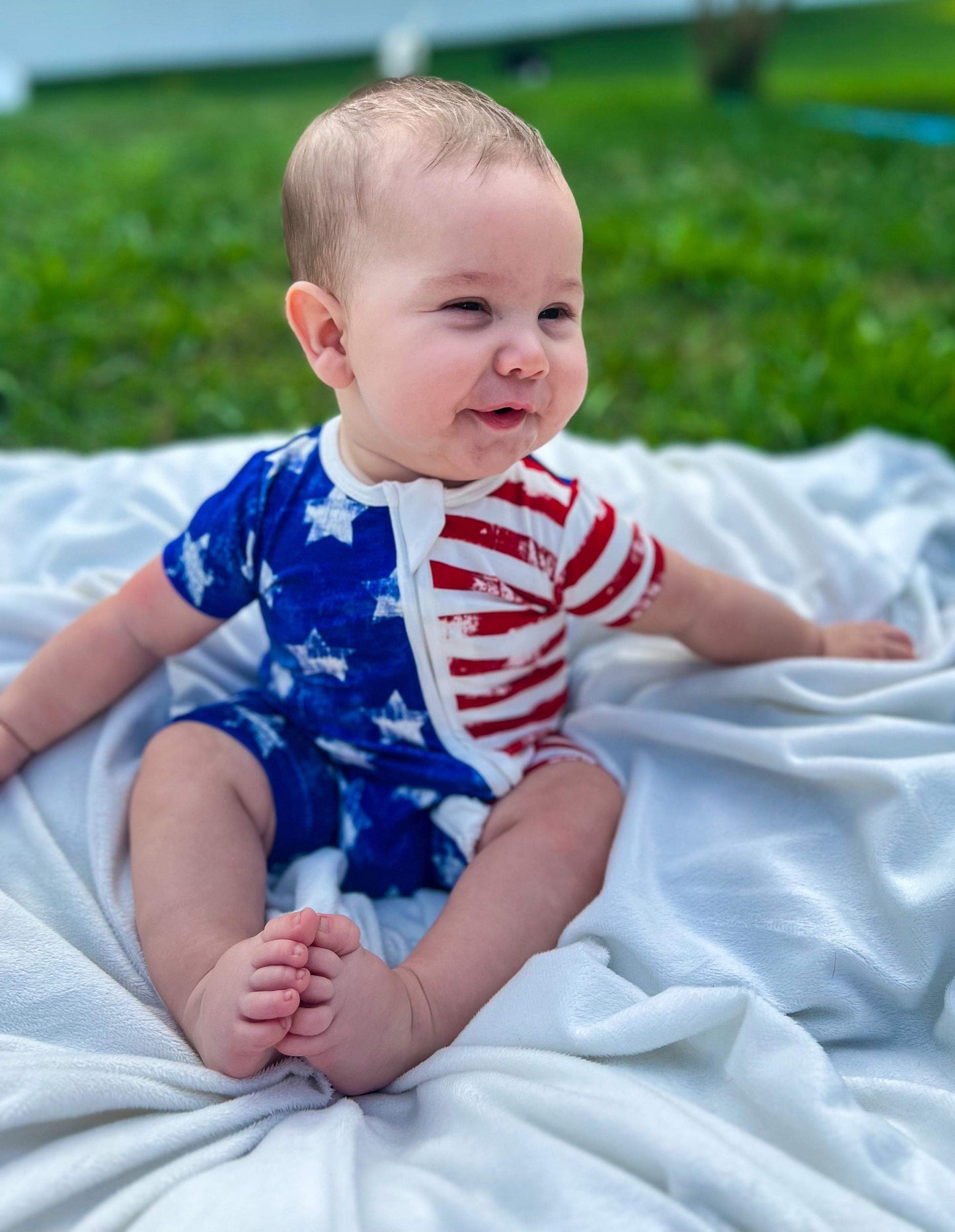 Patriotic Bamboo Shortie Romper