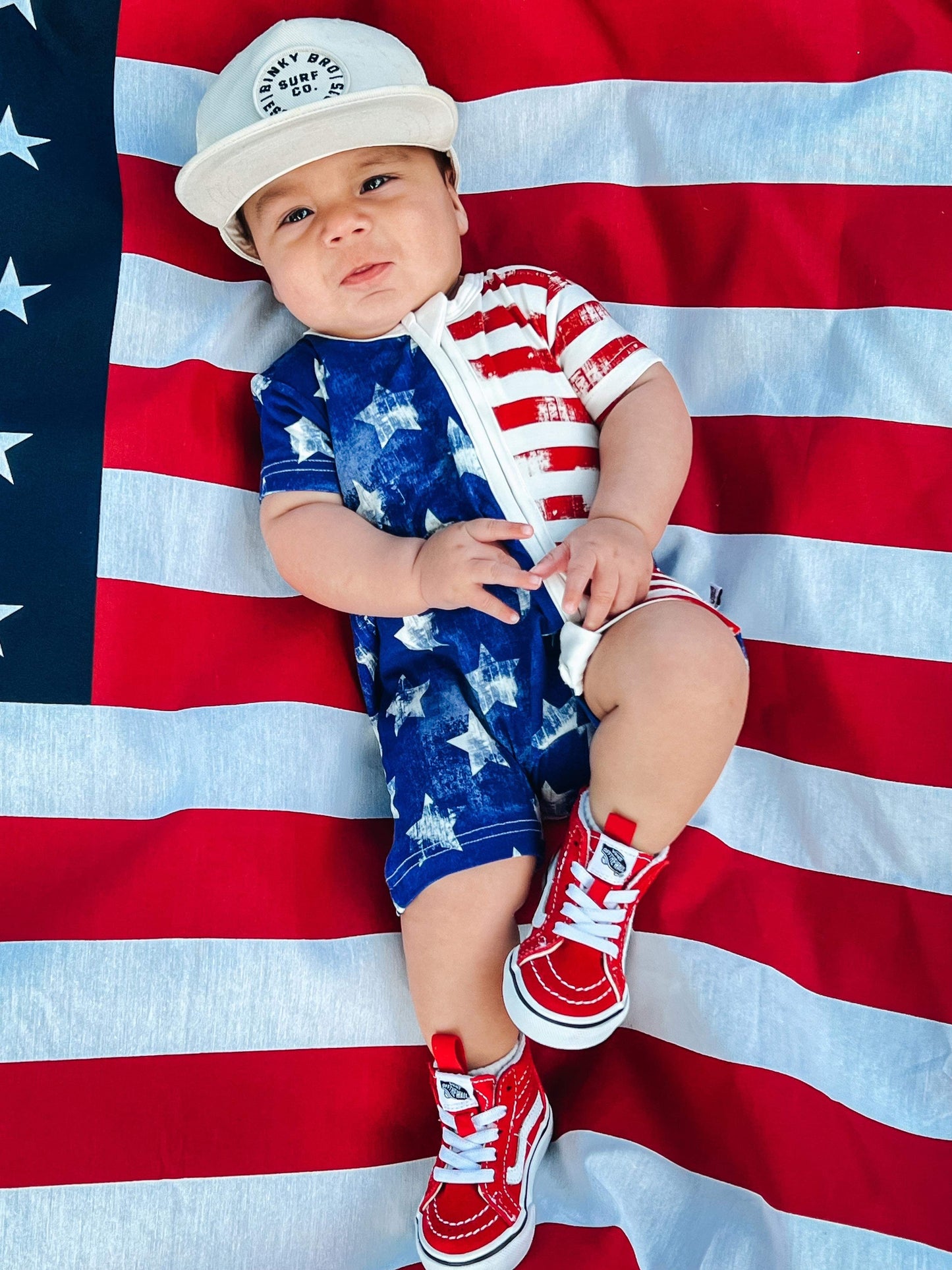 Patriotic Bamboo Shortie Romper