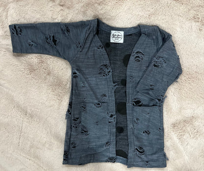 Kids Distressed Cardigans (4 colors) (FINAL SALE)