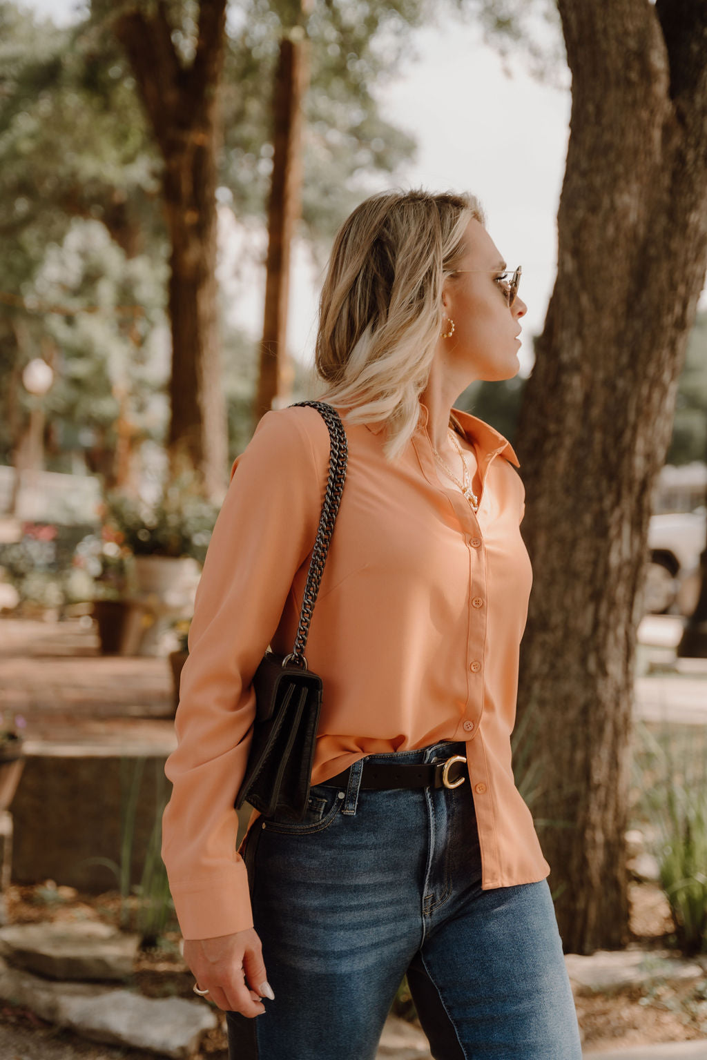 The Shea Staple Top in Mango