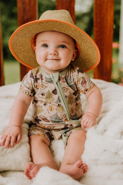 Camping Bamboo Shortie Romper (FINAL SALE)