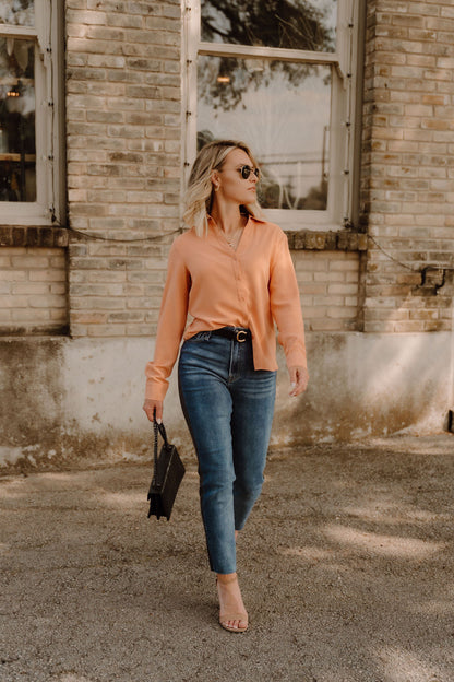 The Shea Staple Top in Mango