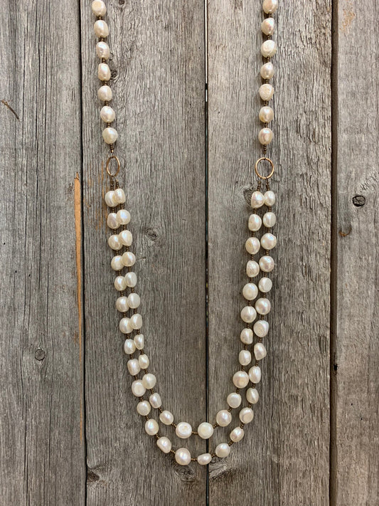 16275 2std Freshwater Pearls with Bronze