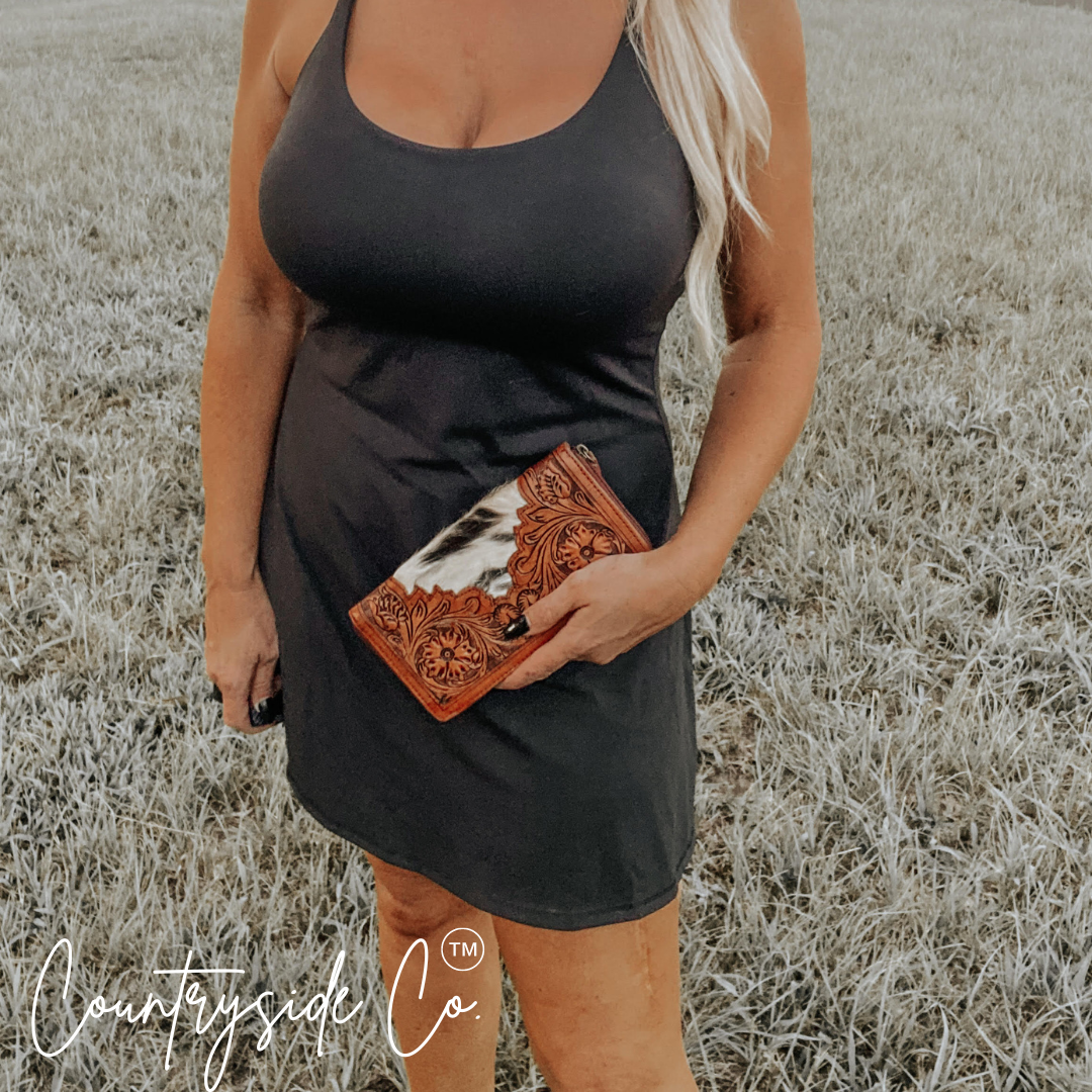 Juliet Tooled Leather Cowhide Wallet by Countryside Co.