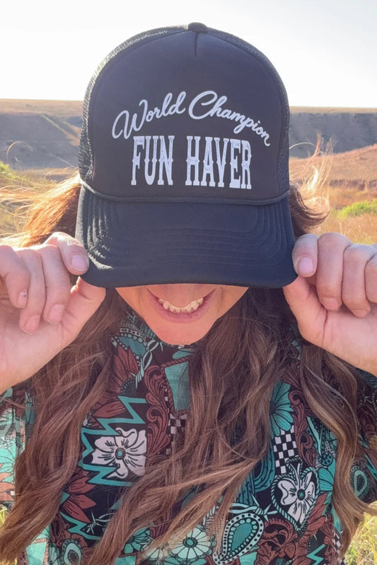 WORLD CHAMPION FUN HAVER CAP - BLACK