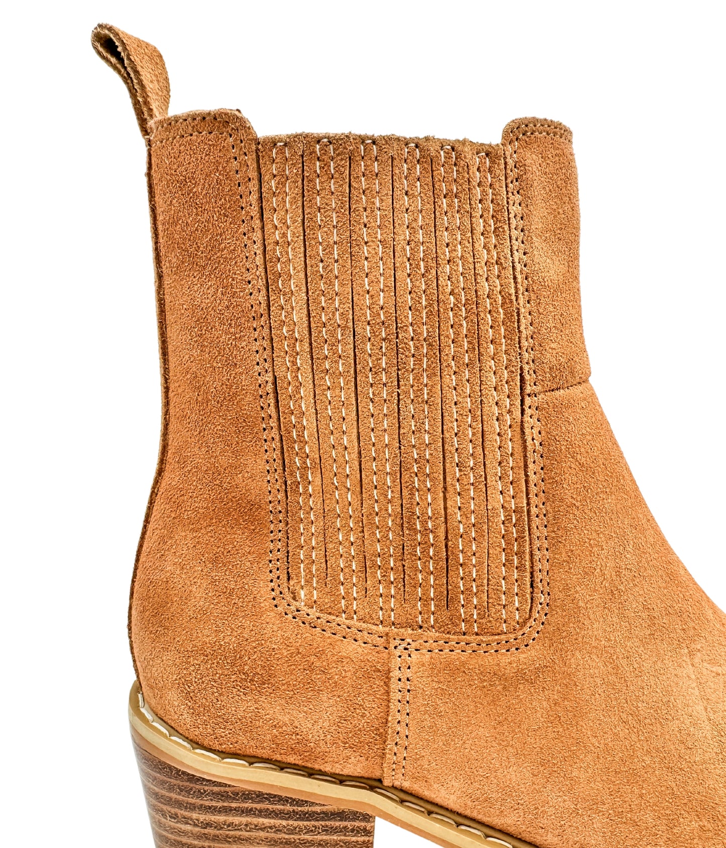 Leonor Suede Ankle Boot in Tan