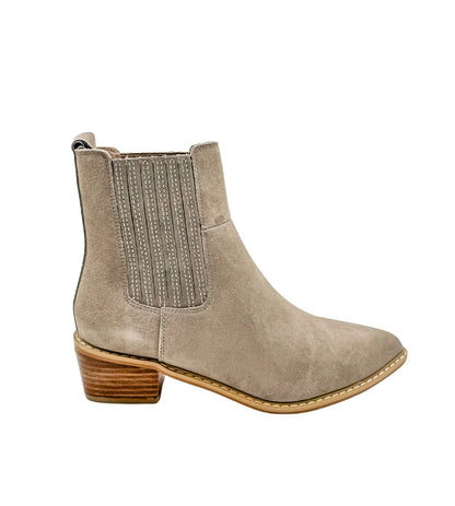 Leonor Suede Ankle Boot in Taupe