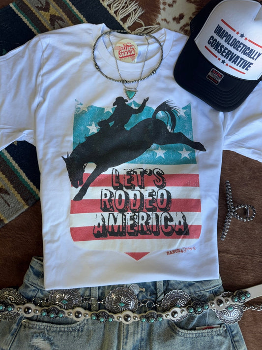 Let's Rodeo America Graphic Tee