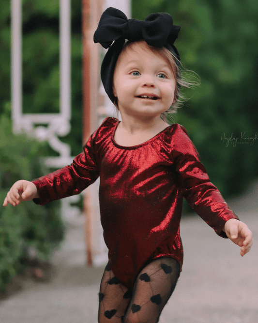 Livee Long Sleeve Leotard - Time-to-Shine Wine